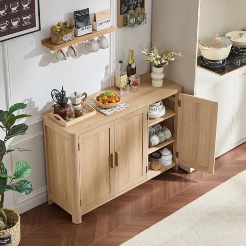 Sideboard Buffet Cabinet with Storage, 46" Arc-Shaped Credenza, view 5
