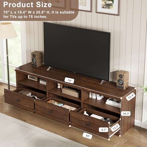 70in TV Stand for TVs up to 80", view 3