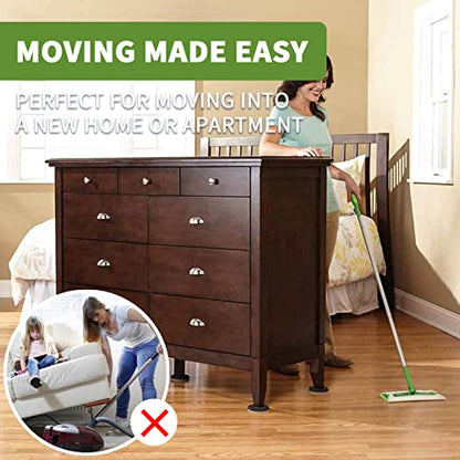 Felt Furniture Sliders for Hardwood Floors 8 PCS - 3 1/2 inch Furniture Moving Slider – Heavy Duty Felt Movers Sliders Chair Legs Floors Protectors (for Hardwood Floors)