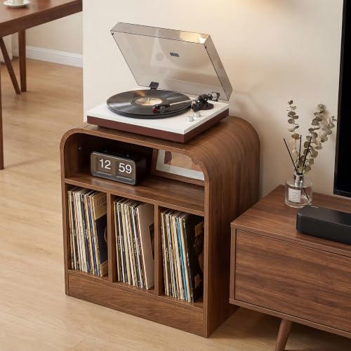 3-Tier Record Player Stand, Walnut, view 6