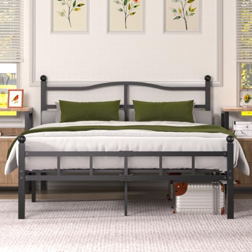 14 Inch Full Bed Frame with Headboard and Footboard, view 5