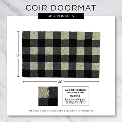 Indoor/Outdoor Natural Coir Fiber Spring/Summer Doormat, 17x29, Top of The Mornin' to Yah!