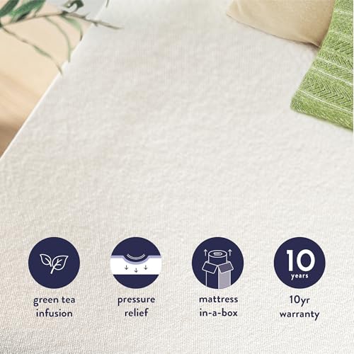 Full Mattress 6 inch Bed-In-A-Box, Green Tea Memory Foam White, view 5