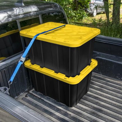 6 Pack 27 Gallon Heavy Duty Storage Bins with Snap Lids, view 7