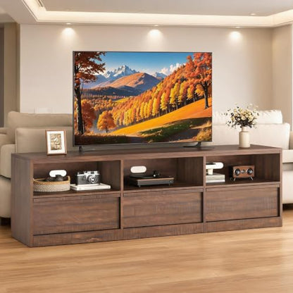 70" Mid-Century Modern TV Stand for 65-75" TVs – Heavy-Duty Entertainment, view 2