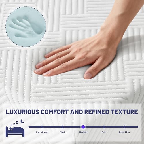 King Size Mattress Medium Firm 8 Inch, Gel Memory Foam Mattress in Box, view 5