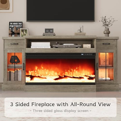 70" Fireplace TV Stand for TVs Up to 80", view 7