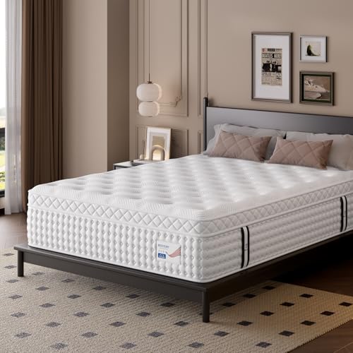 14 Inch Medium Firm Queen Mattress, Luxury Hybrid Mattress in a Box for Zoned Pressure and Back Pain Relief, Signature Collection Deep Sleep Mattresses, 10 Years Warranty, 365 Nights Trial