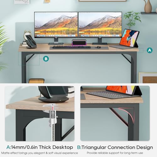 | 47 Inch Computer Desk | Nature | Sturdy Office Desk, view 5