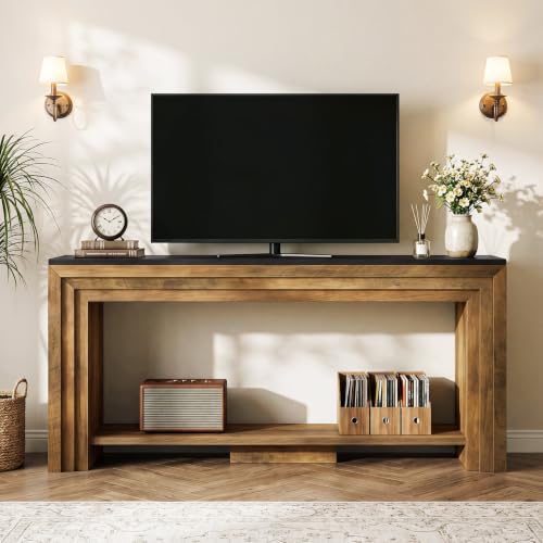 71-Inch TV Stand, Farmhouse Entertainment Center, 55-65 Inch TVs, view 5