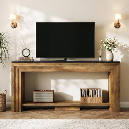 71-Inch TV Stand, Farmhouse Entertainment Center, 55-65 Inch TVs, view 5