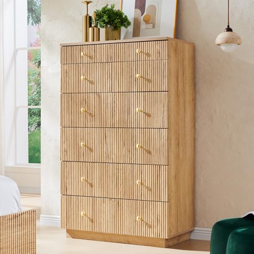 Fluted Dresser for Bedroom with 7 Drawers, view 2