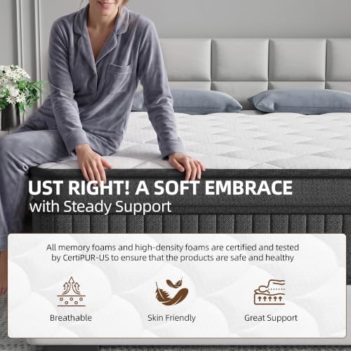 12 Inch Full Size Mattress, Individually Wrapped Pocket Spring Mattress in a Box, view 7