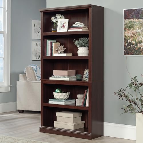 Miscellaneous Storage 5-Shelf Bookcase/ Book shelf, Select Cherry finish