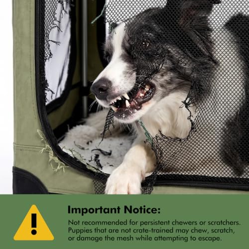 30" Soft Collapsible Travel Dog Crate for Medium Dogs,Green, view 4