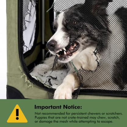 30" Soft Collapsible Travel Dog Crate for Medium Dogs,Green, view 4