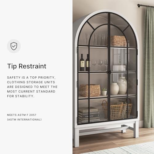 Signature Design by Ashley Basinger Display Cabinet, White Farmhouse, view 8
