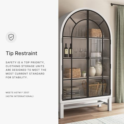Signature Design by Ashley Basinger Display Cabinet, White Farmhouse, view 8