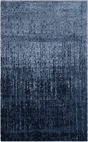 SAFAVIEH Retro Collection Area Rug - 5'3" x 8', Light Blue & Blue, Modern Abstract Design, Non-Shedding & Easy Care, Ideal for High Traffic Areas in Living Room, Bedroom (RET2770-6065)