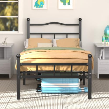 14 Inch Twin Bed Frame with Headboard and Footboard, view 6