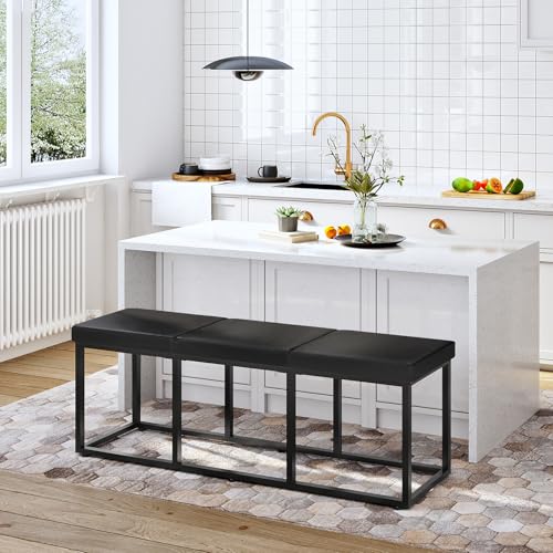 Dining Bench, Dining Room Bench with PU Leather Upholstered Seat, for Kitchen, view 5