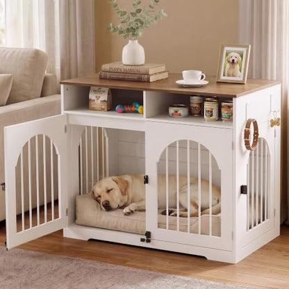 39'' Dog Crate Furniture, Dog Kennel Indoor for Medium/Large Dogs, view 2