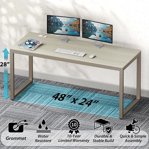 48-Inch Commercial-Grade Office Computer Desk, Maple, view 5