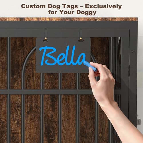 32 Inch Antique Walnut Dog Crate Furniture, view 5