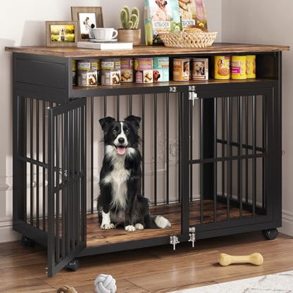 39.4" Dog Crate Furniture for Medium and Large Breed, view 2