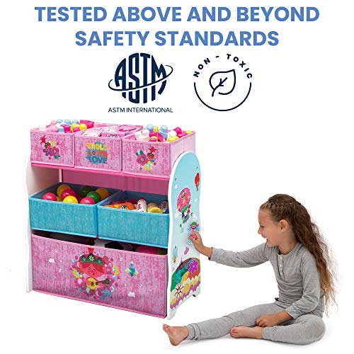 Design and Store 6 Bin Toy Storage Organizer, Trolls World Tour