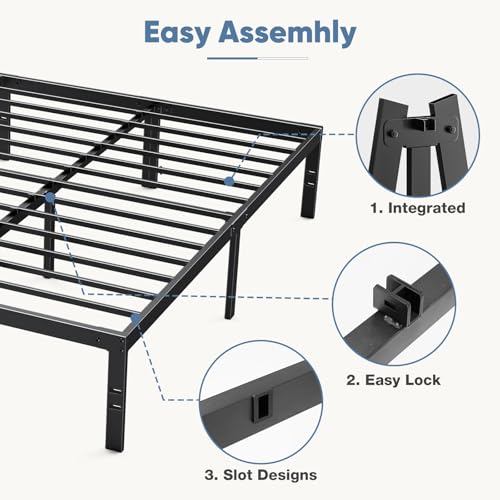 Full Bed Frames, 14 Inch Height Platform Bed Frame, view 5
