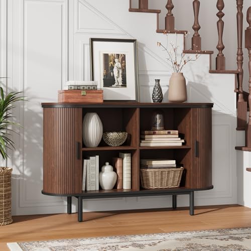 Console Table with Sliding Tambour Doors, view 2