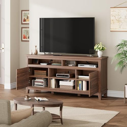 63 Inch TV Stand, Entertainment Center with Adjustable Shelves, view 5