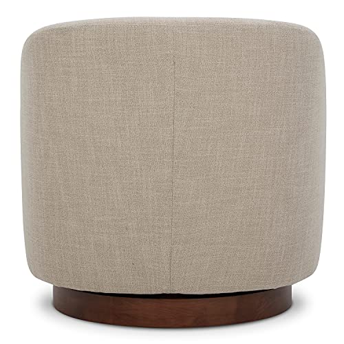 CHITA Swivel Accent Chair Set of 2, Wood Frame, Fully Assembled, Flax Beige