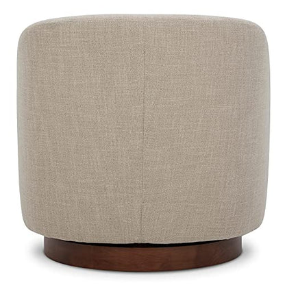 CHITA Swivel Accent Chair Set of 2, Wood Frame, Fully Assembled, Flax Beige