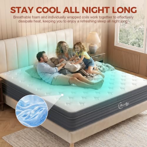 12 Inch Queen Mattress, Quiet Comfort for All Position Sleepers, view 3
