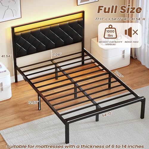 Full Size Bed Frame with Headboard, view 3