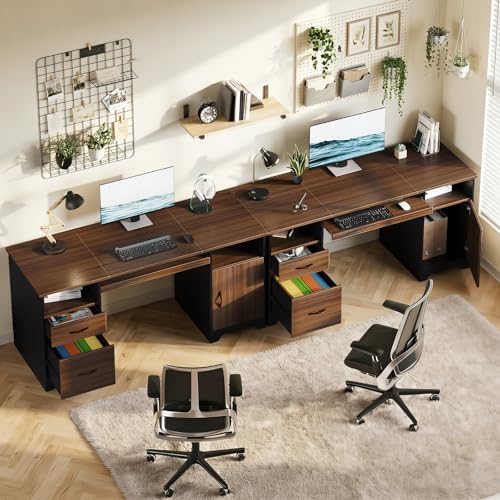59" Office Desk with File Drawer, Keyboard Tray & 2 Drawers, Cherry, view 3