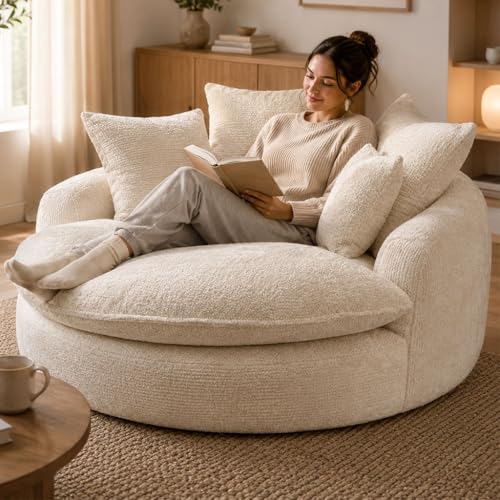 Oversized Round Lounge Chair Indoor, view 2