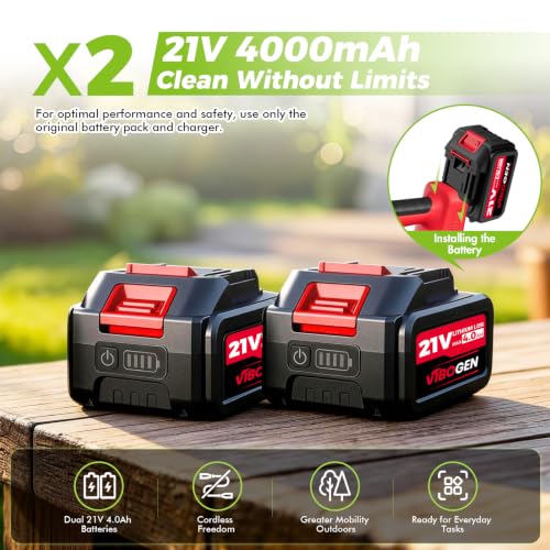 Electric Leaf Blower Cordless with Battery and Charger for Lawn Care Small, view 6