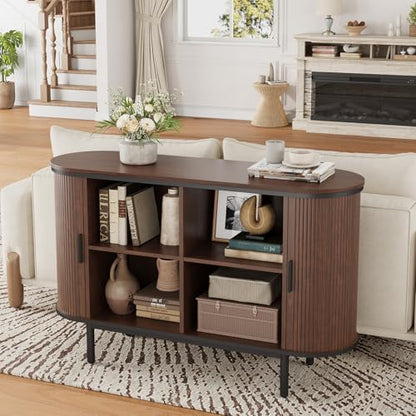 Console Table with Sliding Tambour Doors, view 7