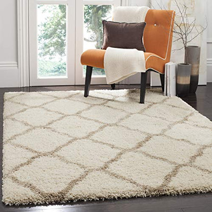 SAFAVIEH Hudson Shag Rug 4x6, Plush Ivory & Beige SGH283D