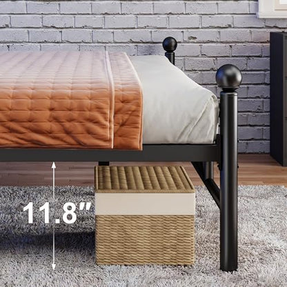 Victorian King Size Meta Platform Bed Frame with LED Lights, view 5