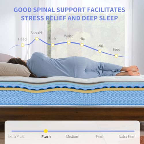 Full Mattress 12 Inch Plush Mattress in a Box Hybrid Memory Foam, view 6