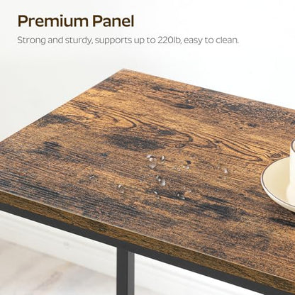 70.8" Long Bar Table, Counter Bar Height Table, High Top Table, Rectangular Hightop Bar Pub, for Kitchen, Living Room, Entryway, Rustic Brown and Black BT08BR