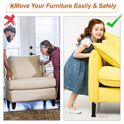 Furniture Sliders for Carpet & Hardwood Floors, 16 Pack 2 Inch Furniture Moving Pads with Heavy Duty Adhesive, Easily Move Any Item While Protect The Floor