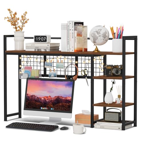 Desk Shelf, 44.9" Desktop Organizer Shelf, Desk Hutch for Computer Monitor, view 2