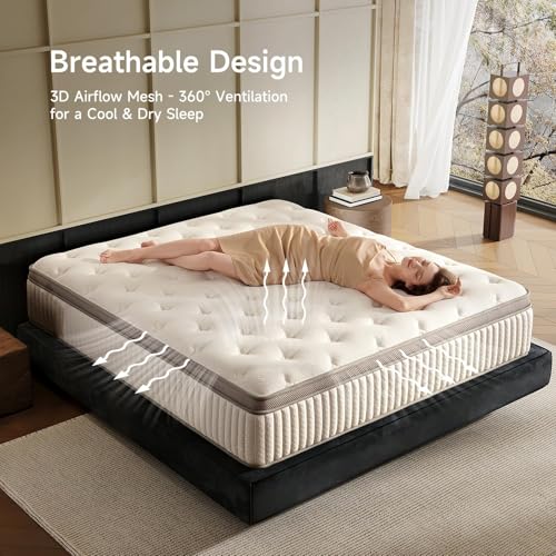 Twin Mattress, 10 Inch Hybrid Twin Mattress in a Box, view 7