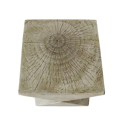 Lux Outdoor Weight Concrete Side Table, Light Gray