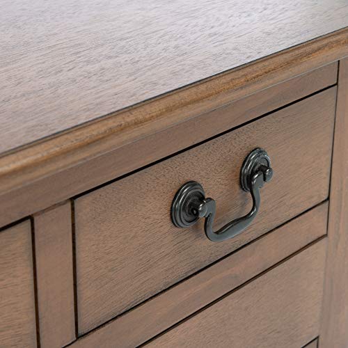 SAFAVIEH Furniture - Athena 3-Drawer Console Table - Brown - Solid Wood - Farmhouse Classic Design - Ideal for Entryway, Living Room, Hallway, 23.5" W x 13" D x 29.5" H (CNS5703C)